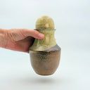 Wood-Fired Brown & Cream Bottle Vase 16 fl.oz