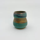 Antique Turquoise Striped Curvy Medium Tumbler 14 fl.oz