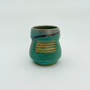 Antique Turquoise Striped Curvy Medium Tumbler 14 fl.oz