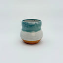 White & Turquoise Curvy Large Tumbler 16 fl.oz