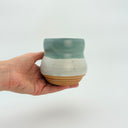 White & Turquoise Curvy Large Tumbler 16 fl.oz