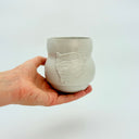 White Funky Chickens Medium Tumbler/Vase 15 fl.oz