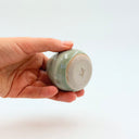 Linear Mini Bud Vase | Sage Striped Stoneware
