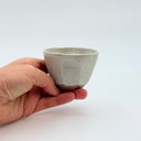 Speckled White Mini Sake Cup | Faceted Stoneware | 100ml