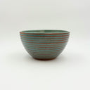 Ridged Ceramic Bowl | Turquoise and Raw Stoneware