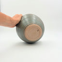 Ridged Ceramic Bowl | Turquoise and Raw Stoneware