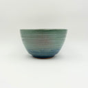 Large Ribbed Weighted Turquoise Bowl | Stoneware