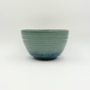 Large Ribbed Weighted Turquoise Bowl | Stoneware