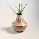 Strata White Fluted Vase