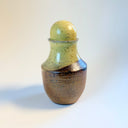 Wood-Fired Brown & Cream Bottle Vase 16 fl.oz