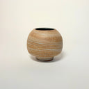 Small Round Strata Turquoise Vase