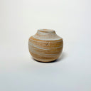Small Round Strata Turquoise Vase