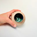 Small Round Strata Turquoise Vase