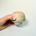 Small Round Strata Turquoise Vase